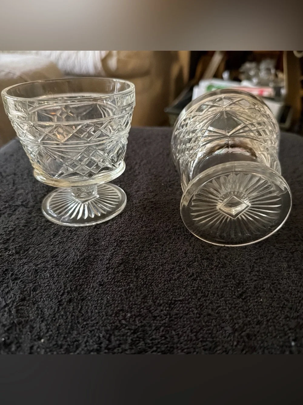 Clear Pressed Glass Dessert Compote - Classic Clear